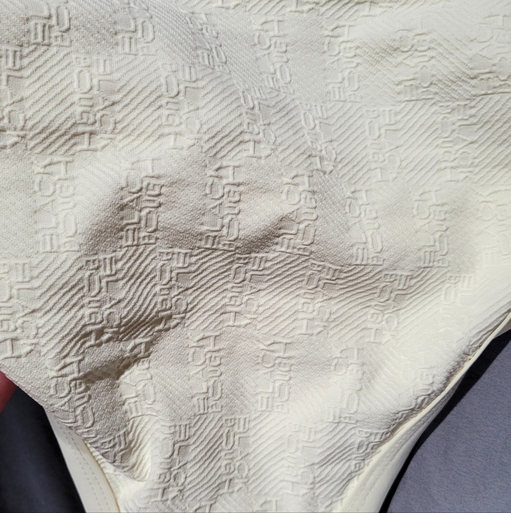 Blackbough Monogram Bikini Bottom Cream Textured NWT Size S - Picture 6 of 6